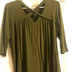 Beautiful green cross front top